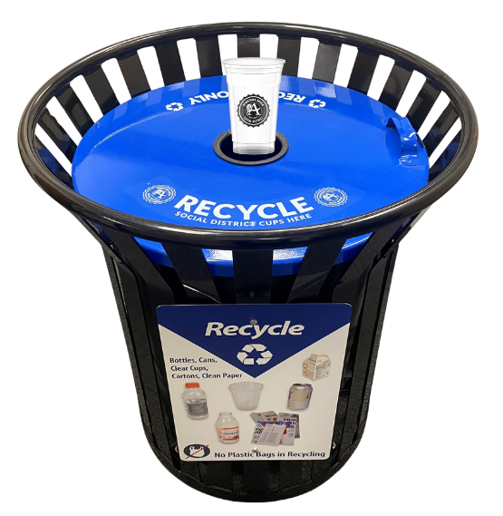 Social District Recycling Container 